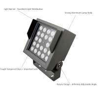 Waterproof outdoor high quality aluminum 24v rgb portable 36 watts ip67 led flood light dmx 512 control