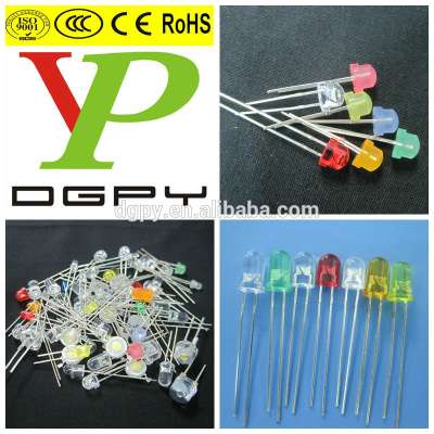 LED diode: oval, square, rectangular, stawhat, flat top, 10mm, 8mm, 4mm, 2mm, 1.8mm in many colors