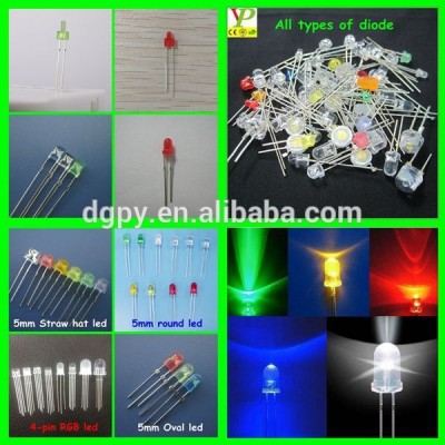 Free Samples LED diode: oval, square, rectangular, stawhat, flat top, 10mm, 8mm, 5mm,3mm, 2mm, 1.8mm in many colors