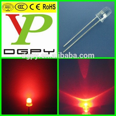 25/45/60 degree viewing angle high brightness 5mm round led