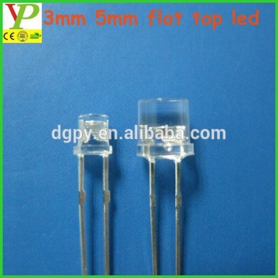 5mm round with flange type led flat top led diode