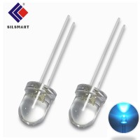 Silsmart factory wholesales 2019 new arrival 8mm blue led diode f8 water clear dip led